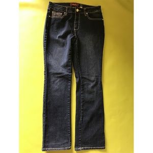 One Lane Straight Embroidered Pockets Jeans Sz 6